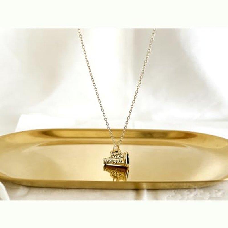 20 Gold Cheerleading Necklaces with Motivational Cards