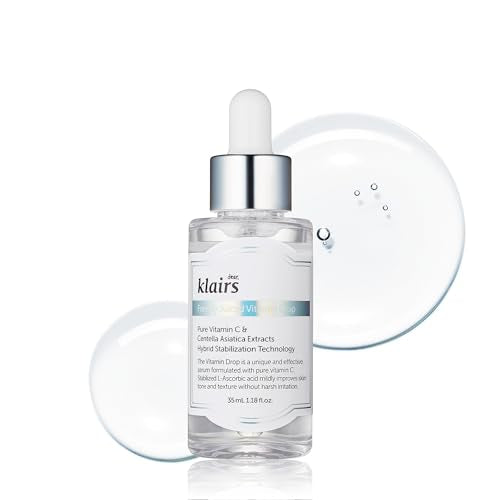 DearKlairs Freshly Juiced Vitamin Drop, 5% Hypoallergenic pure vitamin C serum, 1.18oz | Ascorbic acid, antioxidant for face, korean skincare