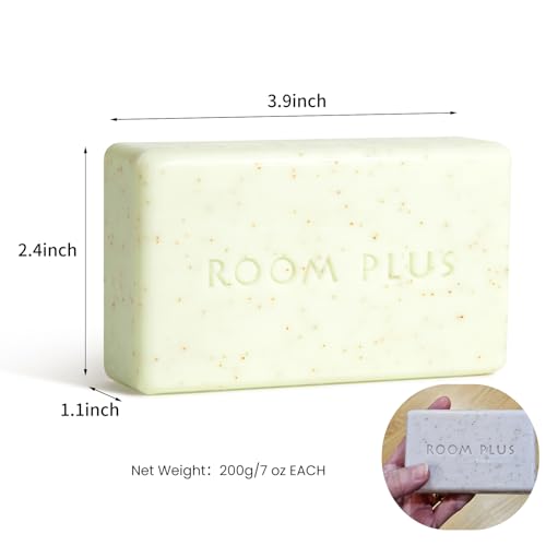 YESUN Fragrance Bar Soap, Big Brick of Bath Soap,Made with Organic Oils, 2-pack,14OZ,Natural Soap Bar,Moisturizing clean, Floral Scent,Walnut Powder Exfoliates ROOMPLUS (Gardenia)