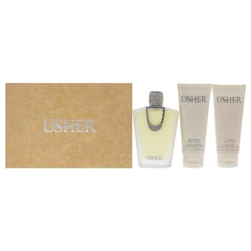 Usher For Women, Eau De Parfum Spray, 3.4oz + 3.4oz BL + SG SET