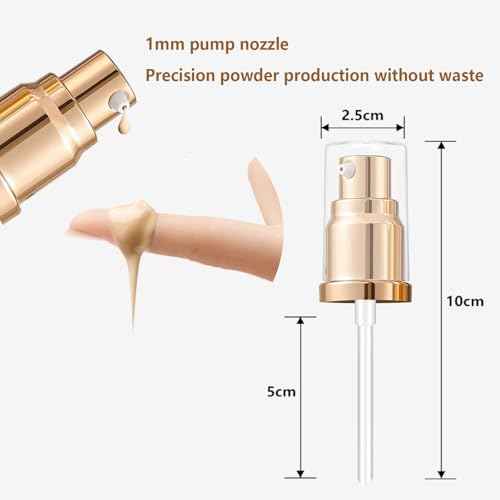 1 Pack Foundation Pump Fit for Estee Lauder Double Wear Foundation, Gold Replacement Pump for DW Makeup Bottle(Upgraded)