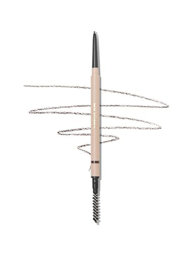 SHEGLAM Insta-Fill Eyebrow Pencil - Ash Brown, Long Lasting & Sweatproof