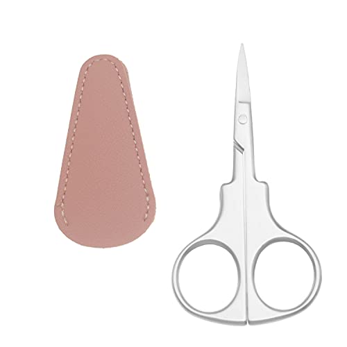 Professional Grooming Scissors for Personal Care Facial Hair Removal and Ear Nose Eyebrow Trimming Stainless Steel Straight Tip Scissors 3.7 Inch