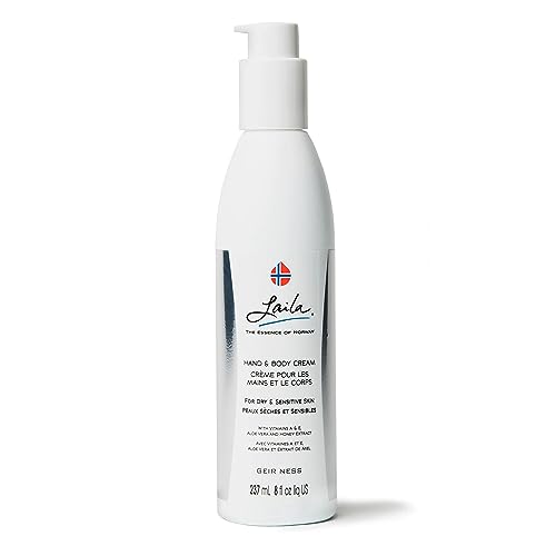 Geir Ness Laila Hand & Body Moisturizing Cream 8 oz for Sensitive Skin