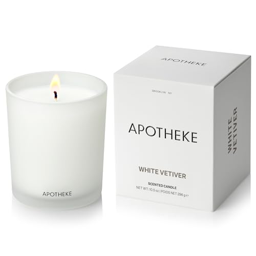 APOTHEKE White Vetiver Scented Candle - 10.5 Oz Home Fragrance