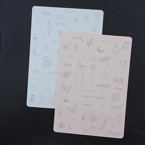 Tattoo Practice Skin Pad with 80+ Stencil Designs (2 Pack)