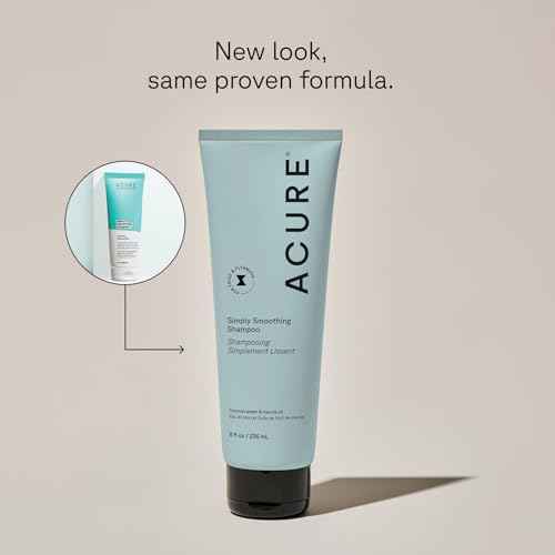 Acure Simply Smoothing Shampoo and Conditioner Set - Hydrating & Moisturizing for Women & Men, Moisturize Frizzy, Dry, Damaged Hair w/Coconut Water, Vegan, Paraben & Sulfate Free - 8 fl oz (2 Pack)