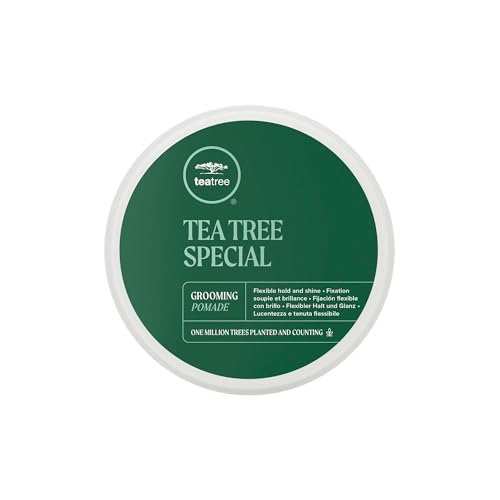 Tea Tree Grooming Pomade - Flexible Hold & Shine, 3 oz
