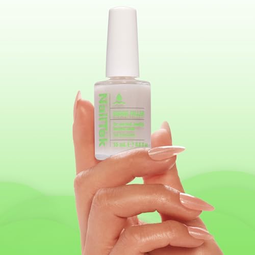 Nail Tek Ridge Filler Formula 1 - Smoothing Nail Strengthener Base Coat, 0.5 fl oz