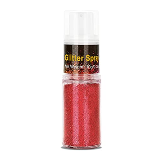 Go Ho Red Glitter Spray for Hair & Body, Festival Sparkle Powder, 10g