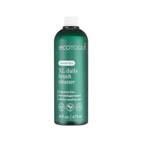 EcoTools XL Daily Brush Cleaner, Makeup Brush Spray Refill, Quick Dry Cleaning Solution For Beauty Tools, Fragrance Free, Extra Large Size, Cruelty-Free & Vegan, 16 fl oz./473 ml. Bottle