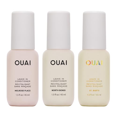 OUAI Leave In Conditioner Spray Travel Set - 3 Pack (1.5 oz Each)