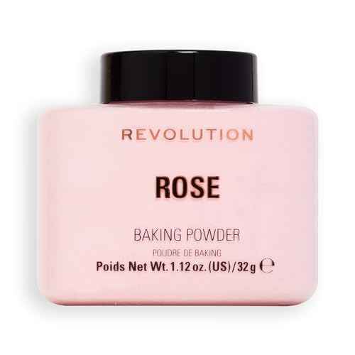 Revolution Beauty London, Loose Baking Powder, Makeup Setting Powder, Long-Lasting Coverage, Mattifies & Reduces Shine, Rose, 1.12 oz