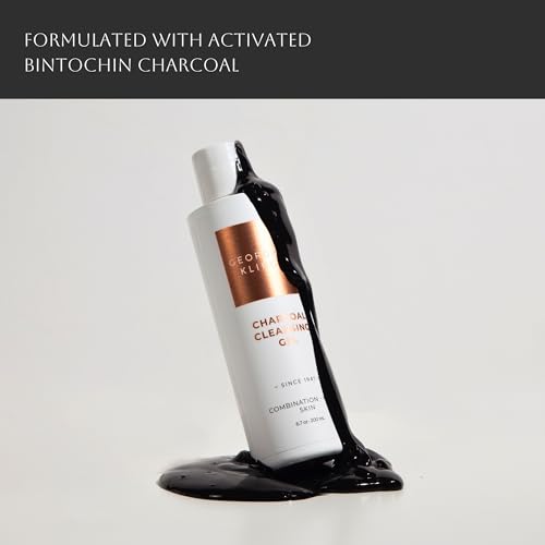 Georgette Klinger Charcoal Cleansing Gel - Gentle Foaming Face Wash: Deep Cleansing, Tightens Pore, Draws Out Dirt & Oil, Oil-Control, Energizing, Refreshing, Soothing, and Hydrating - 6.7 oz