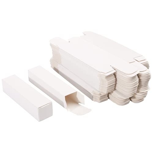 50 White Lip Gloss Boxes 21x21x121mm | Kraft Cosmetic Packaging