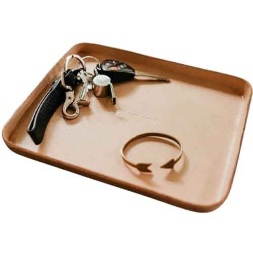 Molded Leather Valet Tray ? 100% Full Grain Vegetable Tanned Leather - Catchall Tray - Handmade in USA - EDC Organizer for Desk, Nightstand, or Dresser ? Gift for Him or Her By Northwind