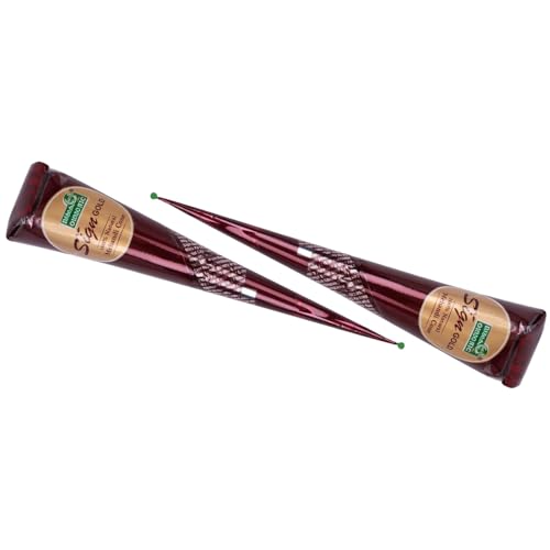 100% Natural Henna Hair Color Paste - Dark Brown, 3 Cones