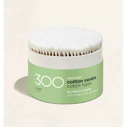 Organic Bamboo Cotton Swabs ? 300 Count | Eco-Friendly Sticks | Biodegradable, Plastic-Free, Multi-Purpose Buds for Makeup, Baby Care, Cleaning & Crafts