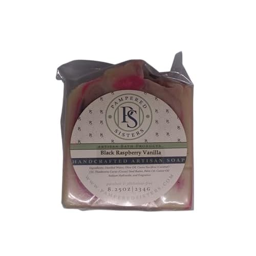Bar Soap | 8.25 oz each | Artisan Handcrafted | Moisturizing | Relaxing Soap for All Skin Types (Black Raspberry Vanilla)
