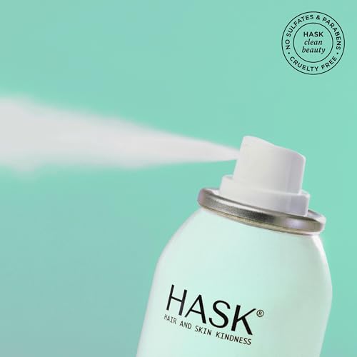 HASK Tea Tree Invigorating Dry Shampoo for Oily, Itchy Scalps ? Absorbs Oil, Rebalances Scalp, Hypoallergenic, No Sulfates or Parabens, Cruelty-Free ? 8.1oz