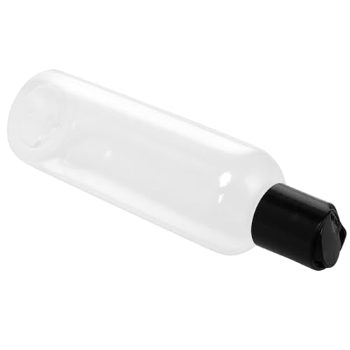 60 PCS 4oz Clear Plastic Empty Bottles, Squeezable Travel Containers with Black Disc Cap, Refillable Empty Lotion Bottles for Shampoo Lotions Shower