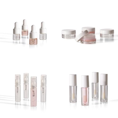 Mini Makeup Containers Travel Set - 16 Piece Refillable Kit