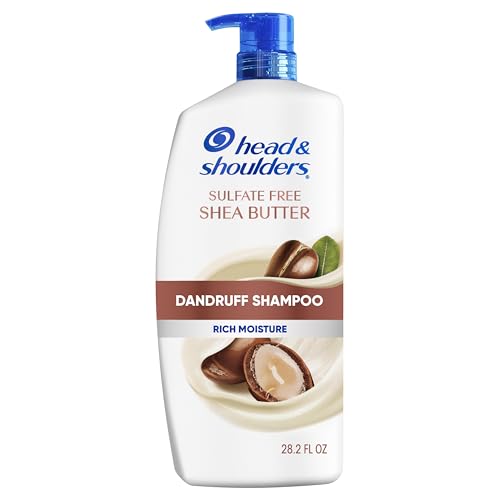 Head & Shoulders Shea Butter Anti-Dandruff Shampoo 28.2oz – Sulfate-Free Daily Moisture for Curly & Coily Hair