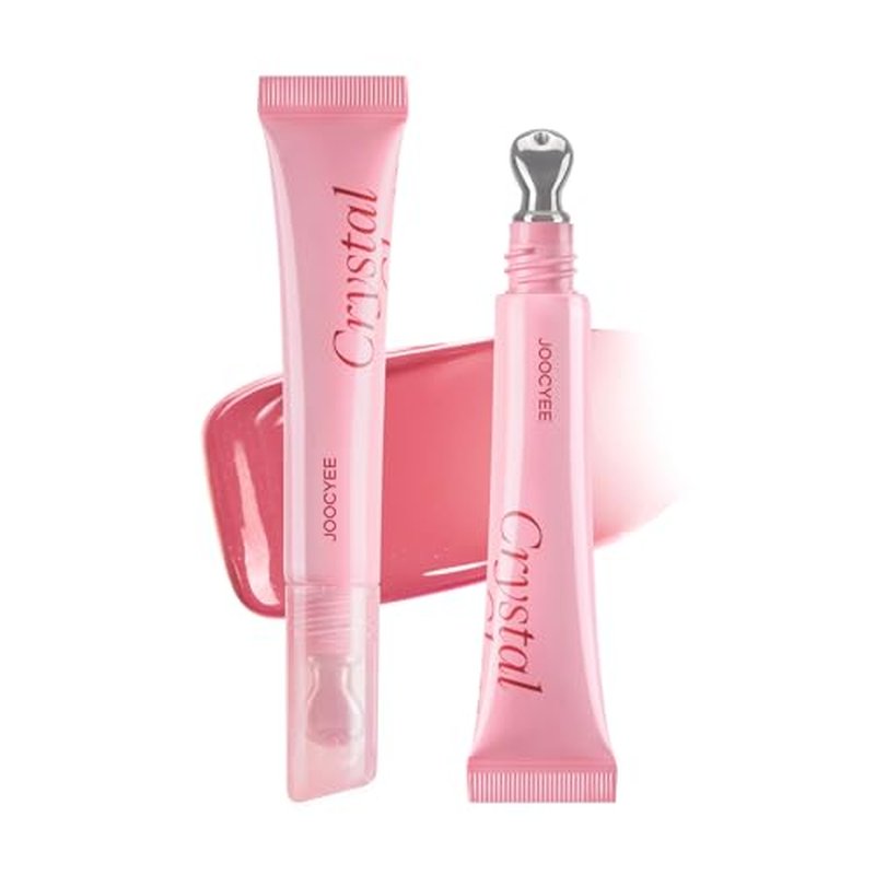 Joocyee Crystal Lip Gloss with Metal Tip Applicator - Hydrating Peach