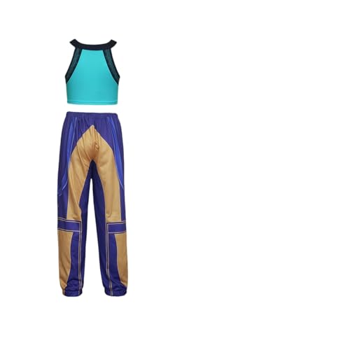 Children's Costume Outfit Set - Top, Pants, Wig & Accessories for Theme Parties