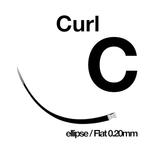 Ellipse Eyelashes 0.20mm Thickness C Curl Length Mixed 8-14mm Flat Lashes Extensions Individual Volume So-Soft For eyelash Extension(Ellipse,Flat 0.20,C,Mixed 8-14mm)