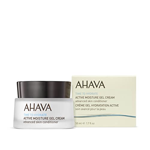 AHAVA Time To Hydrate Active Moisture Gel Cream, Advanced Skin Conditioner - Ultra Fresh Moisture Suspending Gel-Cream for Rejuvenation, Instant Hydration & Vitality, Combats Dehydration, 1.7 Fl.Oz