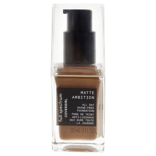 COVERGIRL Full Spectrum Matte Ambition All Day Foundation, Deep Neutral 2, 1 Fl Oz
