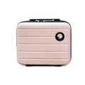 16 inches Large Capacity Hard Shell Cosmetic Case with Zipper and Handle Makeup Travel Case for Women Girl Pink