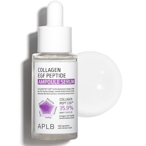 APLB Collagen EGF Peptide Ampoule Serum | COLLAGEN PEPT CEN¢â 35.9% 1.35 FL.OZ/Korean Skincare, Elasticity care, Long lasting moisturizing, Revitalize for gentle and improve skin texture