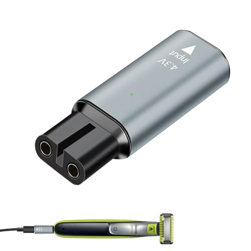4.3V Type-C Shaver Adapter Charging Converter for Philips Norelco Oneblade QP2520 QP2620 MG3740 A00390 USB-C Electric Shaver Charger Power Adapter Trimmer Electric Shaver Power Supply Adapter