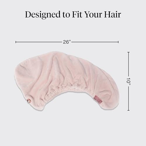 Kitsch Microfiber Hair Towel Wrap - Pink Anti-Frizz Hair Drying Towel
