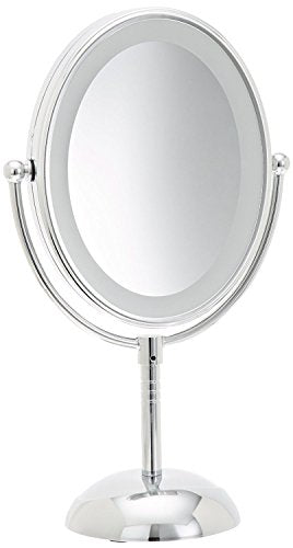 Conair LED Lighted Makeup Mirror, 1X/7X Magnification, Double Sided