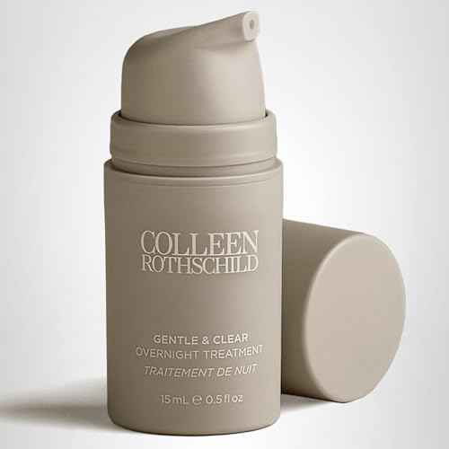 COLLEEN ROTHSCHILD Gentle & Clear Overnight Treatment | For Blemish-Prone, Sensitive & Reactive Skin | Treats & Prevents Breakouts | With Salicylic Acid & Niacinamide | Fragrance-Free (0.5 fl oz)