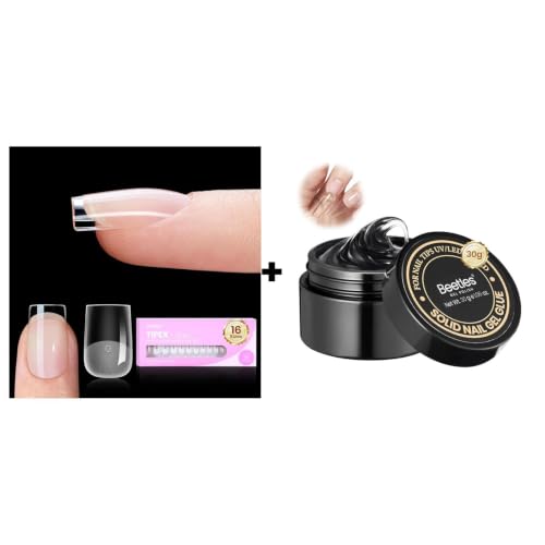 Beetles 3PCS Marble Base Top Coat Gel Set with Nail Glue