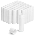 JuLand 50 Packs Empty Lip Balm Tubes 5.5ml - Refillable Round Lipstick Containers and BPA Free, Leak-Free Lip Balm Empty Containers for DIY, White