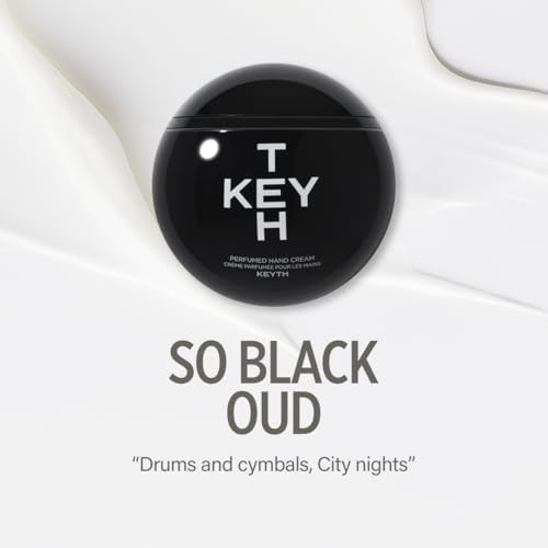 KEYTH PERFUMED HAND CREAM #SO BLACK OUD (70ML, 2.36 FL.OZ.) / Rich Scent, Provides Glow and Moisture, Refreshing Finish, Leather&Powdery&Musk&Vanilla, Ceramide NP