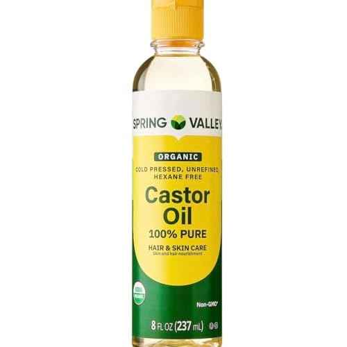 Cold-Pressed Castor Oil - Unrefined & Hexane-Free, Organic - For Hair and Skin - 8 fl oz