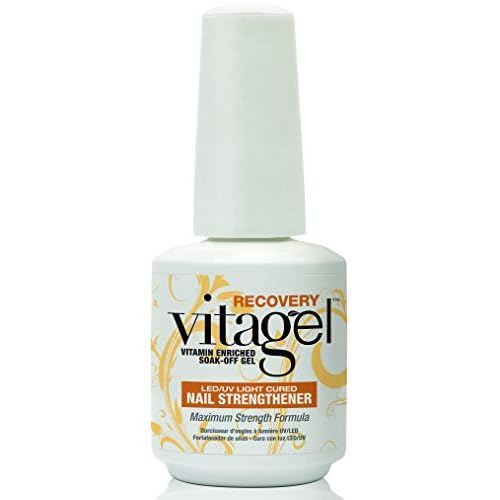 NEW Gelish Gel LED Nail Polish Vitagel Brush Strengthener and Recovery 2 Pack