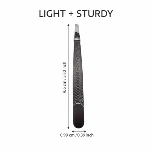 UM Supplies Slant Tweezer, Stainless Steel, High Precision Hair Removal, 1 Count