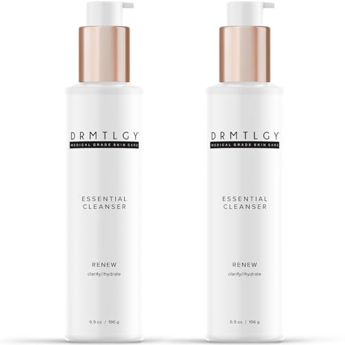 DRMTLGY Essential Facial Cleanser - Gentle Face Cleanser and Face Wash for Women and Men with Anti-Aging Peptides & Hyaluronic Acid. 6.9 fl oz, 2 pack