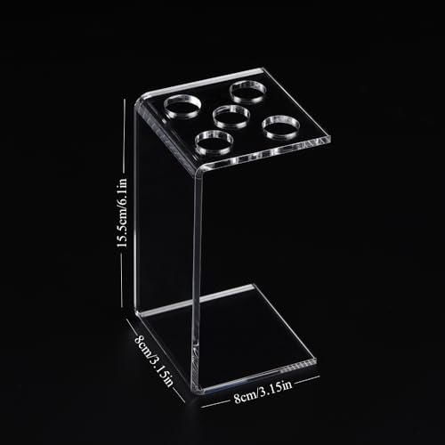 5-Hole Clear Acrylic Scissors Organizer Holder