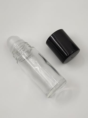 Glass Roller Bottles 30ml/1 Oz Refillable Perfume & Oil Containers - 4 Pack