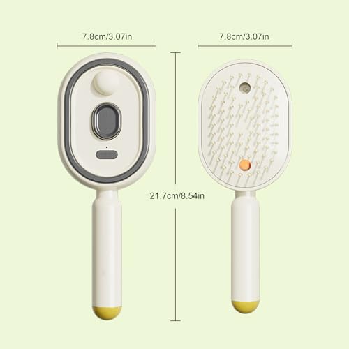 Electric Spray Hair Cushion Comb with Steaming Massage | Rechargeable Detangling Brush