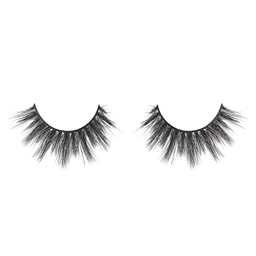 Lilly Lashes 3D Miami in Faux Mink | False Eyelashes | Dramatic Look and Feel | Reusable | Non-Magnetic | 100% Handmade, Vegan | Silk Like Luxury Fibers