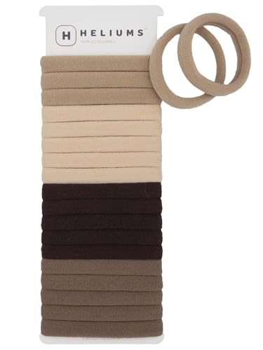 Heliums Soft Hair Ties - No Damage, 20 Pack, Neutral Colors